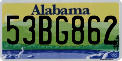 AL license plate 53BG862