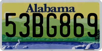AL license plate 53BG869