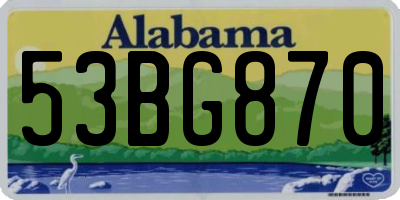 AL license plate 53BG870