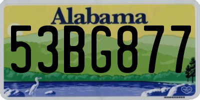 AL license plate 53BG877