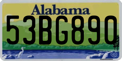 AL license plate 53BG890
