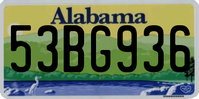 AL license plate 53BG936