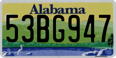 AL license plate 53BG947