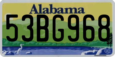 AL license plate 53BG968