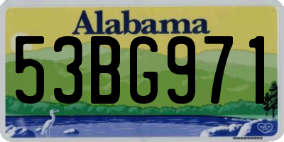 AL license plate 53BG971
