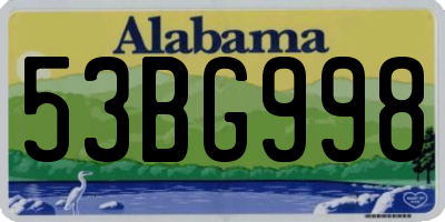AL license plate 53BG998