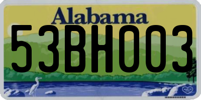 AL license plate 53BH003