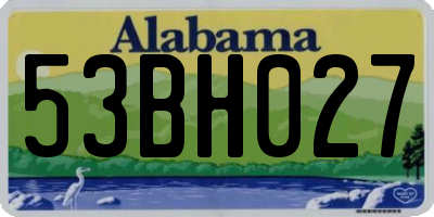AL license plate 53BH027