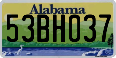 AL license plate 53BH037