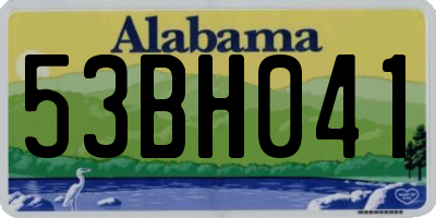 AL license plate 53BH041