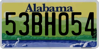 AL license plate 53BH054