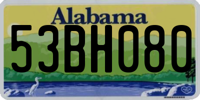 AL license plate 53BH080