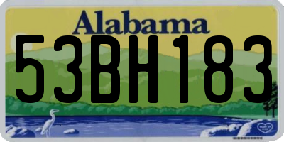 AL license plate 53BH183