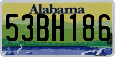 AL license plate 53BH186