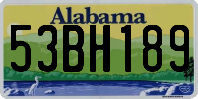 AL license plate 53BH189
