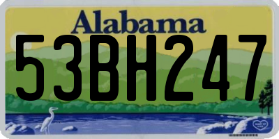 AL license plate 53BH247
