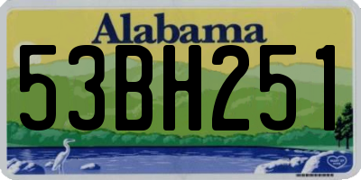 AL license plate 53BH251