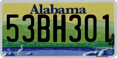 AL license plate 53BH301