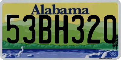 AL license plate 53BH320