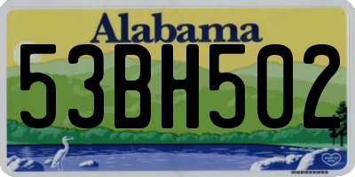 AL license plate 53BH502
