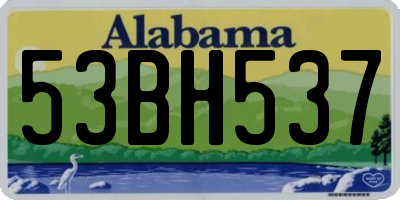 AL license plate 53BH537