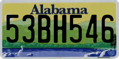 AL license plate 53BH546