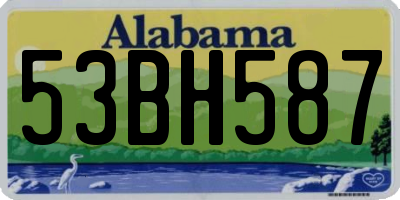 AL license plate 53BH587