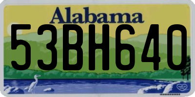 AL license plate 53BH640