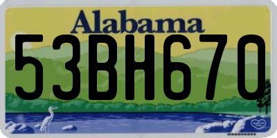 AL license plate 53BH670