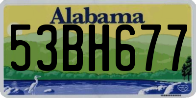 AL license plate 53BH677