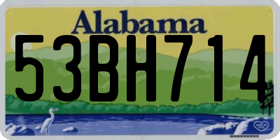 AL license plate 53BH714