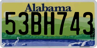 AL license plate 53BH743