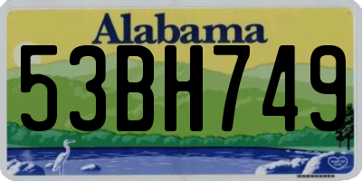 AL license plate 53BH749