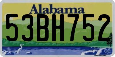 AL license plate 53BH752