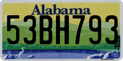 AL license plate 53BH793
