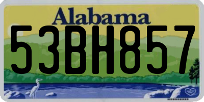 AL license plate 53BH857