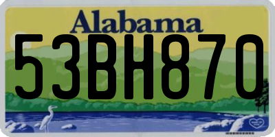 AL license plate 53BH870
