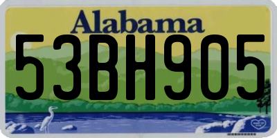 AL license plate 53BH905