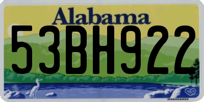 AL license plate 53BH922