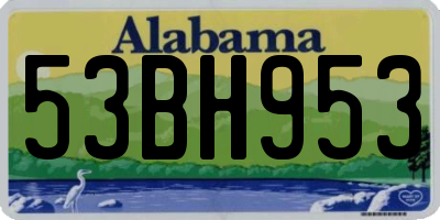 AL license plate 53BH953