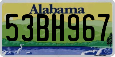 AL license plate 53BH967