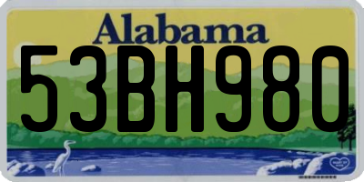 AL license plate 53BH980