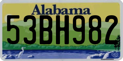 AL license plate 53BH982