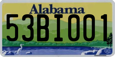 AL license plate 53BI001