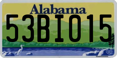 AL license plate 53BI015