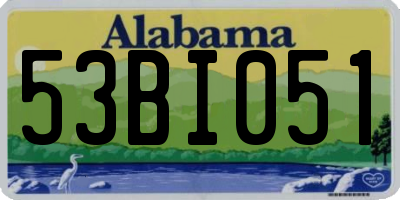 AL license plate 53BI051