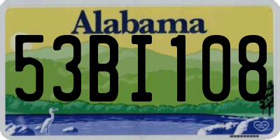 AL license plate 53BI108