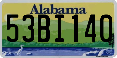 AL license plate 53BI140