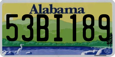 AL license plate 53BI189