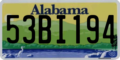 AL license plate 53BI194